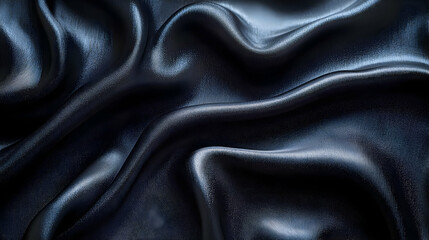 Obraz premium Abstract Blue Fabric Background - Draped Texture