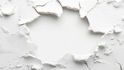 Obraz premium Cracked White Plaster Texture