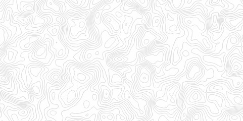 White wave lines abstract background design The stylized height of the topographic map contour in lines and contours isolated on transparent. Black and white topography contour lines map isolated. 