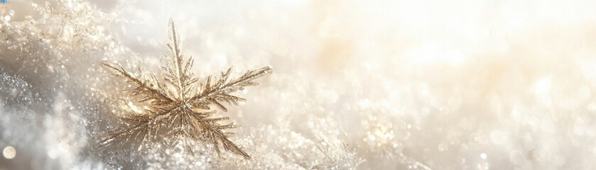 Sparkling Snowflake in Winter Wonderland