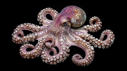 Obraz premium Octopus with colorful pattern