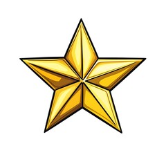 A cartoon star representing a favorite or best seller on a white background.