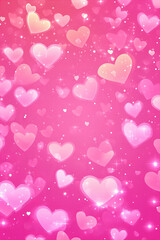 Beautiful Valentine's Day Heart Background with Romantic Pink and Red Textures, Perfect for Love, Romance, and Affection-Themed Designs and Celebrations