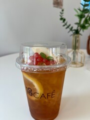 strawberries in a glass