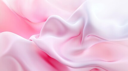Fototapeta premium Smooth and delicate fabric texture showcasing beautiful shades of pink and white, ideal for backgrounds and design projects.