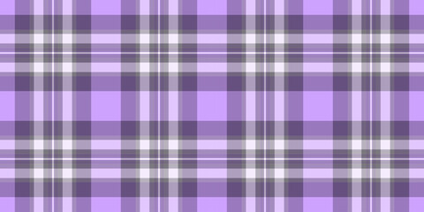 Messy texture check vector, realistic seamless pattern plaid. Industry fabric background textile tartan in pastel and violet colors.