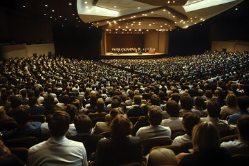 ビジネス会議での大規模な講演イベント