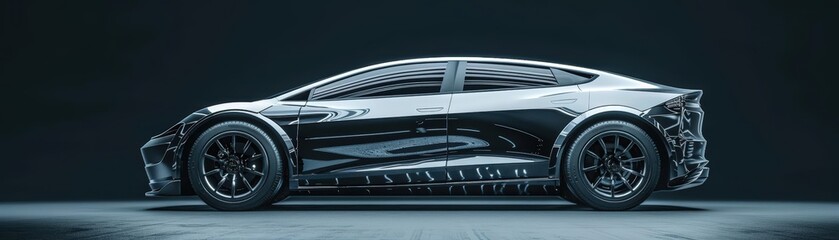 Obraz premium Illustrate the innovative features of electric cars through a groundbreaking 3D visualization