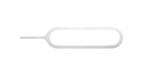 Tool for eject SIM card phone isolated on white background