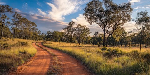 Fototapeta premium Scenic Dirt Road Through Countryside