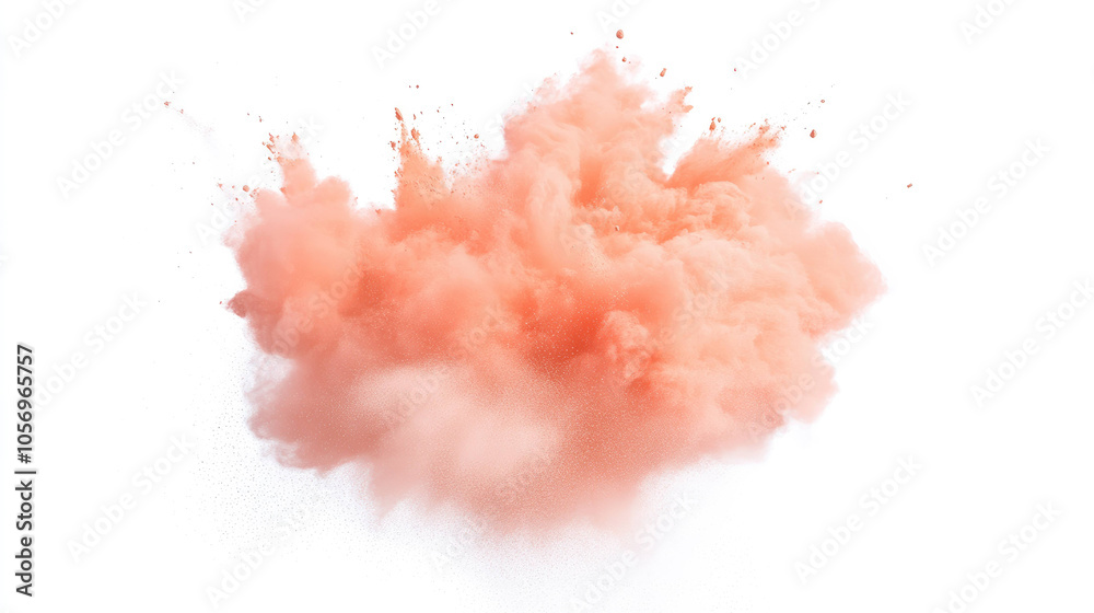 Poster vibrant pink powder explosion creating dynamic visual effect
