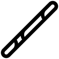 Coffee stirrer. Editable stroke vector icon.