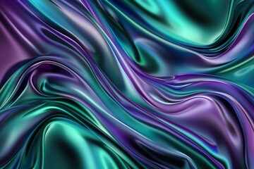 Obraz premium A purple and green fabric with a wavy pattern