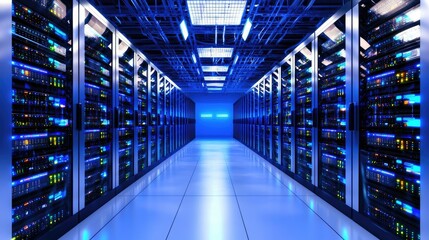 Fototapeta premium Building a compact and efficient small data center for optimal performance and scalability