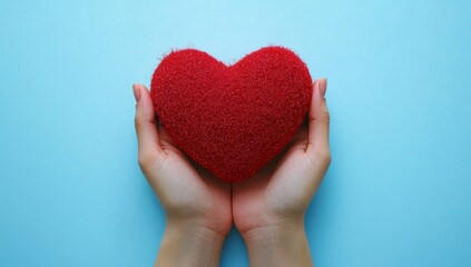 Obraz premium Heart Held in Caring Hands