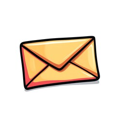 Cartoon envelope icon representing mail or communication on a white background.