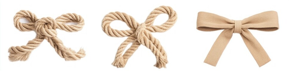 Obraz premium Elegant Rope and Fabric Bows