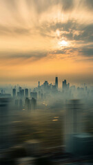 Fototapeta premium Air pollution during the day on vertical photography 24.
