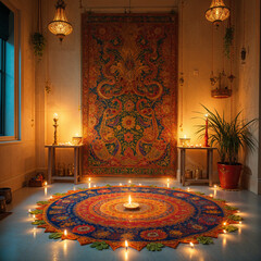 Interior decoration of house festive season 