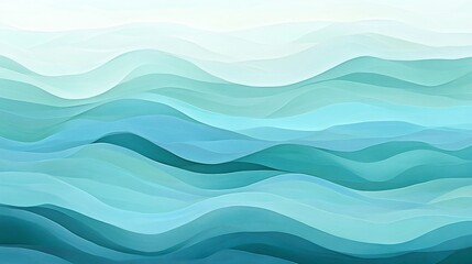 Abstract Teal and Blue Wave Pattern Background