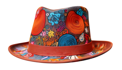 Close-Up Depiction of a Funky and Funny Hand Hat with Creative Doodles