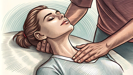 A serene massage therapy session focusing on relaxation and wellbeing at a wellness center