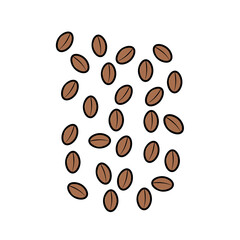 coffee beans on white background