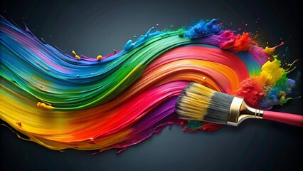 4K Animated Paint Brush Lower Third for Celebrations and News Channels