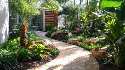 Obraz premium Tropical Garden Oasis