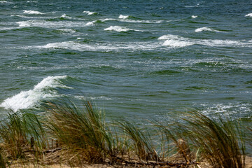 Morze Bałtyckie  Widok z Mierzeja Helska, Półwysep Helski , potocznie Hel – piaszczysta...
