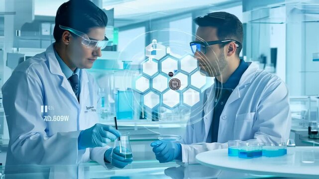 Modern laboratory focused on DNA and virus research, where scientists analyze infectious disease patterns - Powered by Adobe