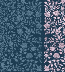 wedding card design, traditional paisley floral pattern , royal India	