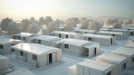 Visualize the importance of community preparedness with detailed renders of emergency response plans
