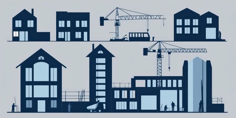 Obraz premium Designing buildings and equipment in the contracting field