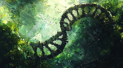 DNA and Molecular Biology with Natural Backdrop