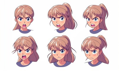 90s-style manga girl with short hair