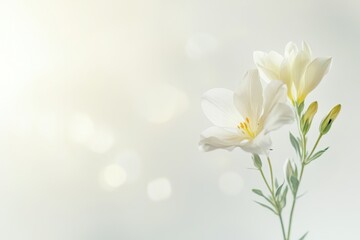 a Freesia isolated on white 