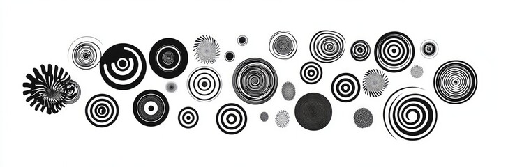 Naklejka premium Abstract Circles and Spirals