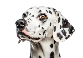 Close-Up Portrait of a Beautiful Dalmatian Dog
