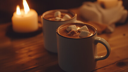 candle and coffee