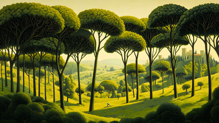 Dreamlike Landscapes: Exploring Surrealism Through Chartreuse Hues