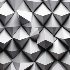 Abstract 3D pattern featuring repeating triangular prisms creating a textured surface that resembles modern architecture or design elements without visible lighting
