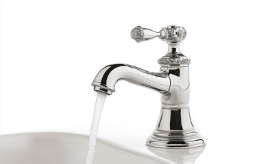 Ornate Silver Water Faucet