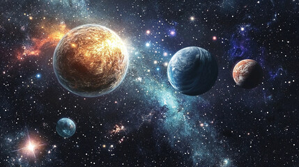 AI generated illustrations of science fiction in space
