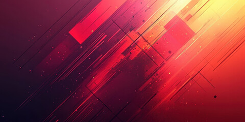 Abstract gradient background with maroon and red hues, featuring dynamic lines and geometric shapes that create sense of movement and energy