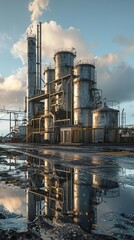 Obraz premium Create detailed renders of industrial accidents, highlighting safety protocols and preventive measures