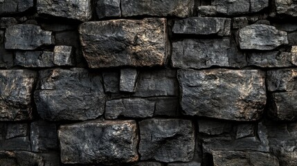 Obraz premium Detailed view of brick wall texture, weathered with natural wear, capturing the rugged beauty of aged brick in soft lighting.