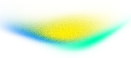 Green yellow blue colors grainy gradient shape transparent background