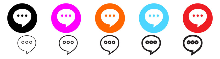 comment icon speech bubble symbol Chat message icons - talk message Bubble chat icon