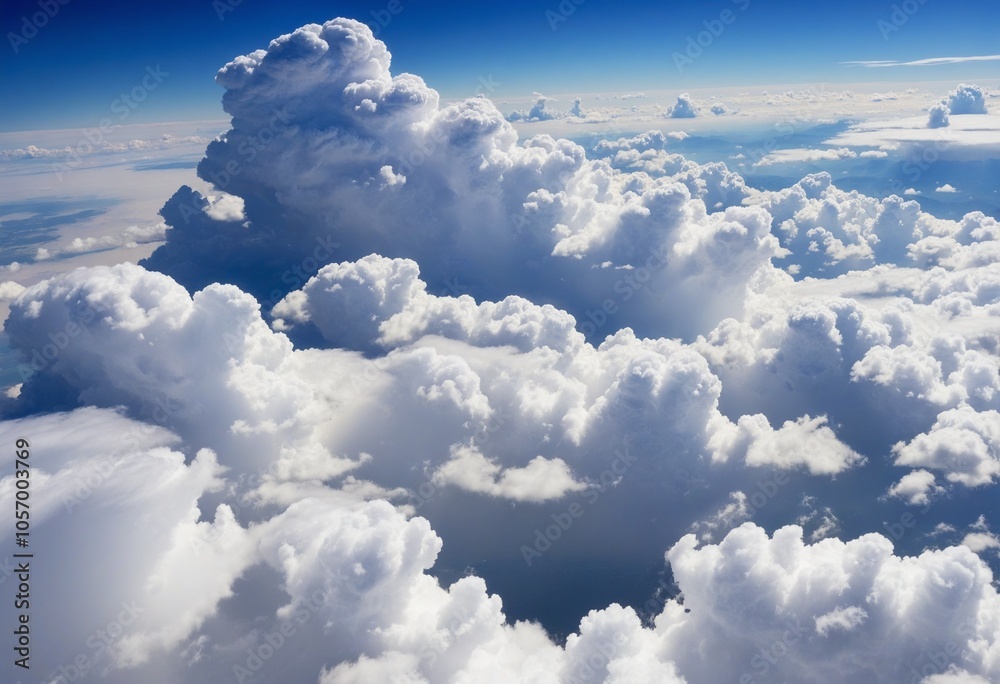 Canvas Prints serene blue sky adorned with soft altocumulus clouds